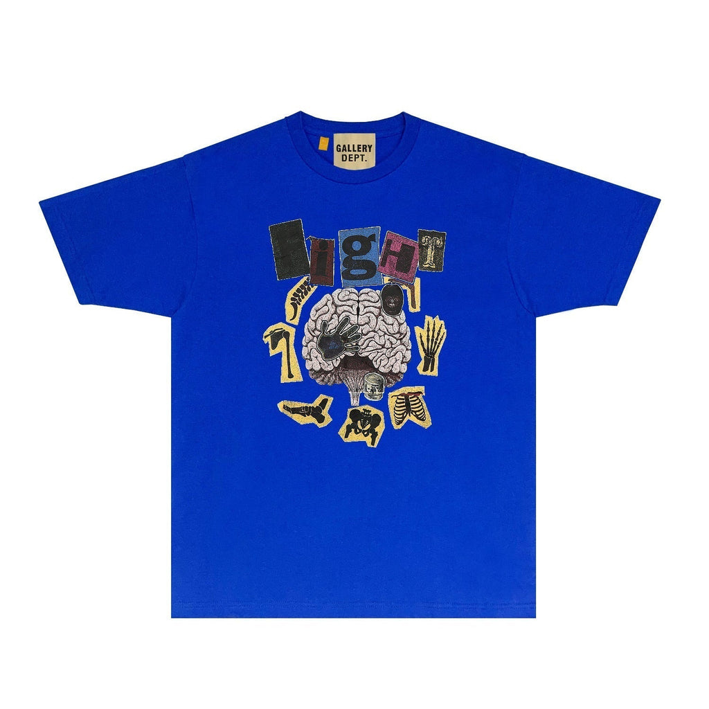 Gallery Dept T Shirt Retro Printed Loose Short-Sleeved Shirt