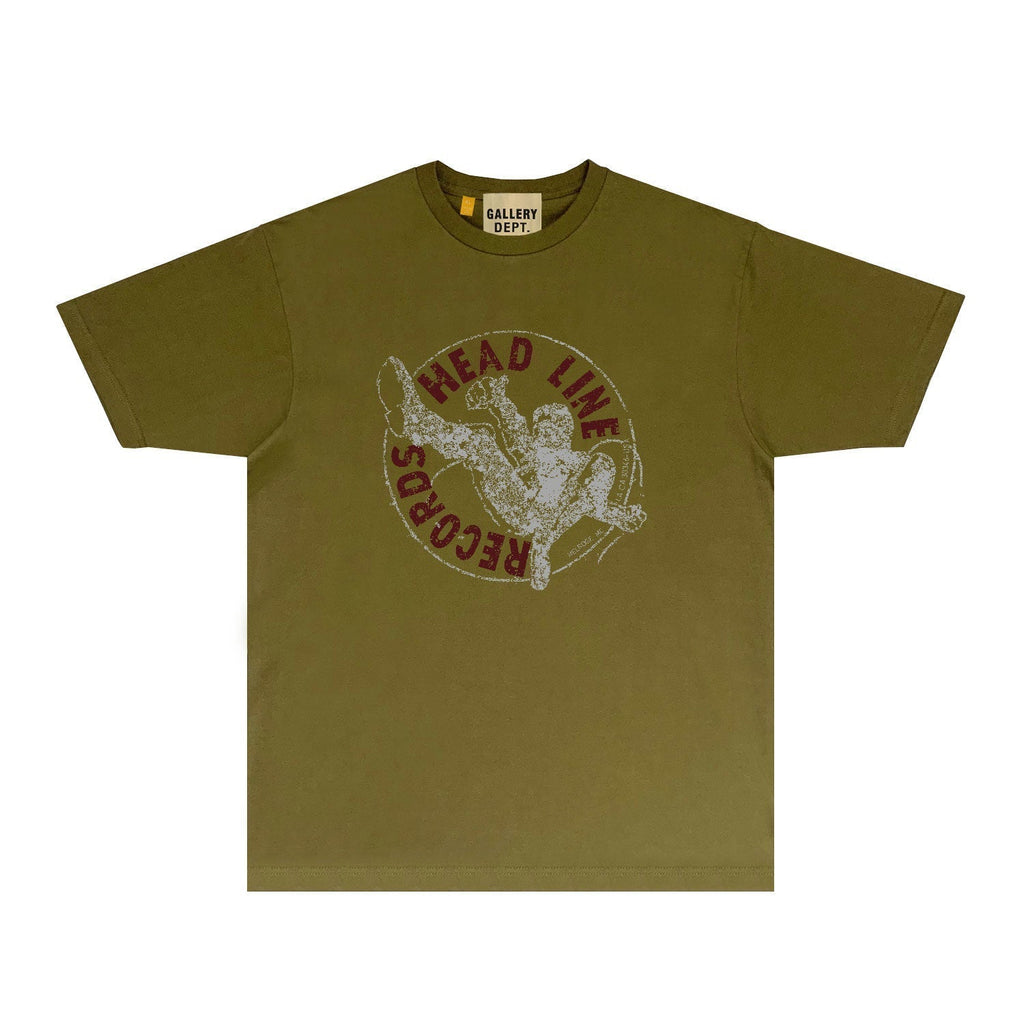 Gallery Dept T Shirt Retro Printed Loose Short-Sleeved Shirt