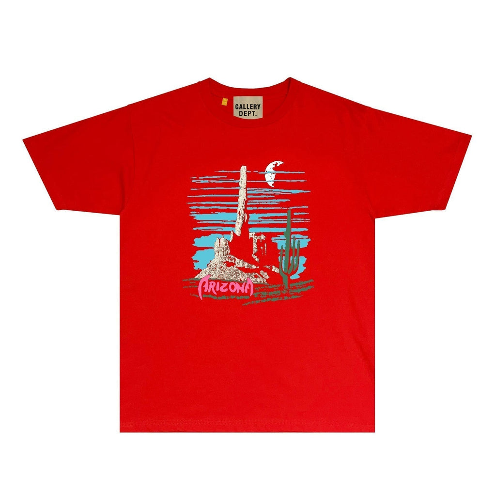 Gallery Dept T Shirt Retro Printed Loose Short-Sleeved Shirt