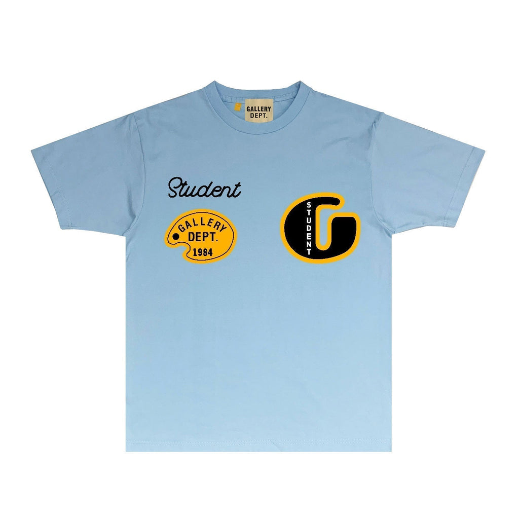 Gallery Dept T Shirt Retro Printed Loose Short-Sleeved Shirt