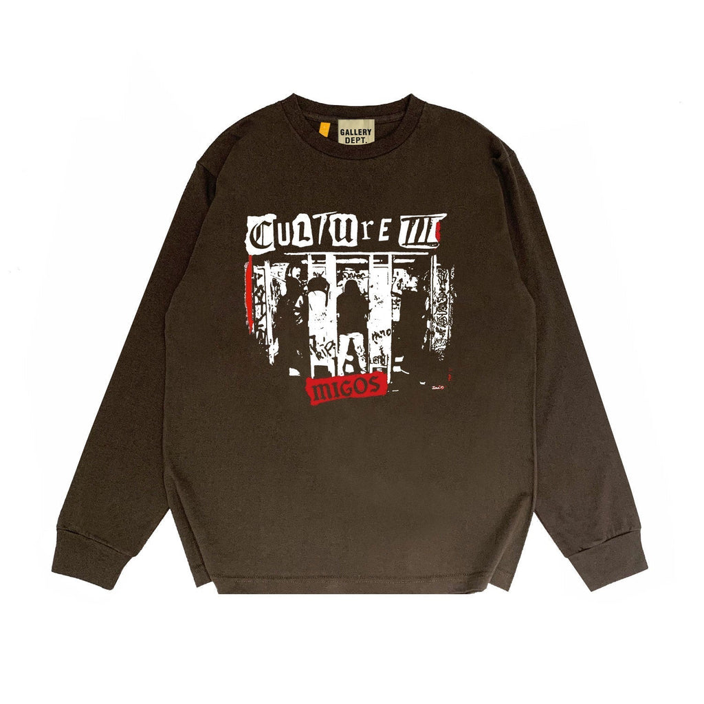 Gallery Dept Long Sleeved Shirt Fashion Brand Long Sleeve Long-Sleeved T-shirt Blouse