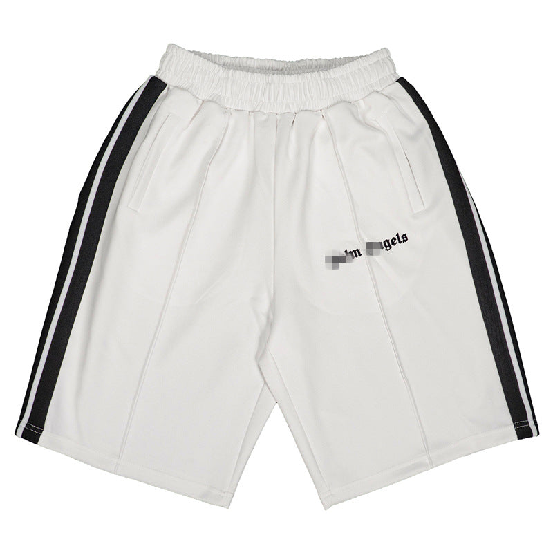 Palm Angle Shorts Palm Angels Casual Striped Shorts Elastic Men and Women Sports