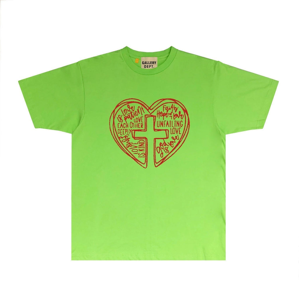 Gallery Dept T Shirt Retro Printed Loose Short-Sleeved Shirt