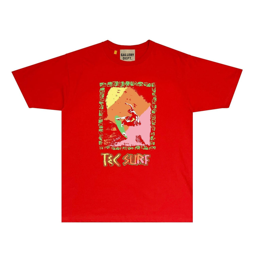 Gallery Dept T Shirt Retro Printed Loose Short-Sleeved Shirt